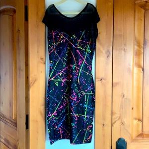 American Apparel spandex splatter paint dress